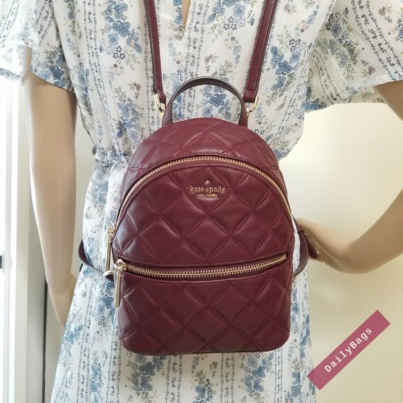 CHERRYWOOD MINI CONVERTIBLE BACKPACK KATE SPADE LEATHER MAROON BURGUNDY main image 15